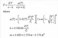 محاسبه حجم مولی فازها با معادله حالت SRK و Peng Robinson